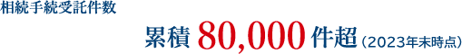 相続・遺言手続き件数 累積50,000件（2021年末時点）